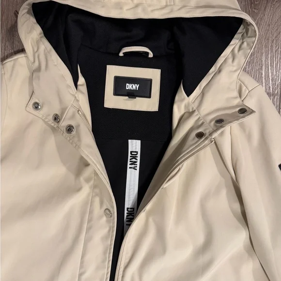 DKNY Light Tan Hooded Jacket - Picture 2 of 6